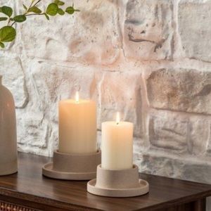 Hearth & Hand with Magnolia Stoneware Pillar Candle Holders